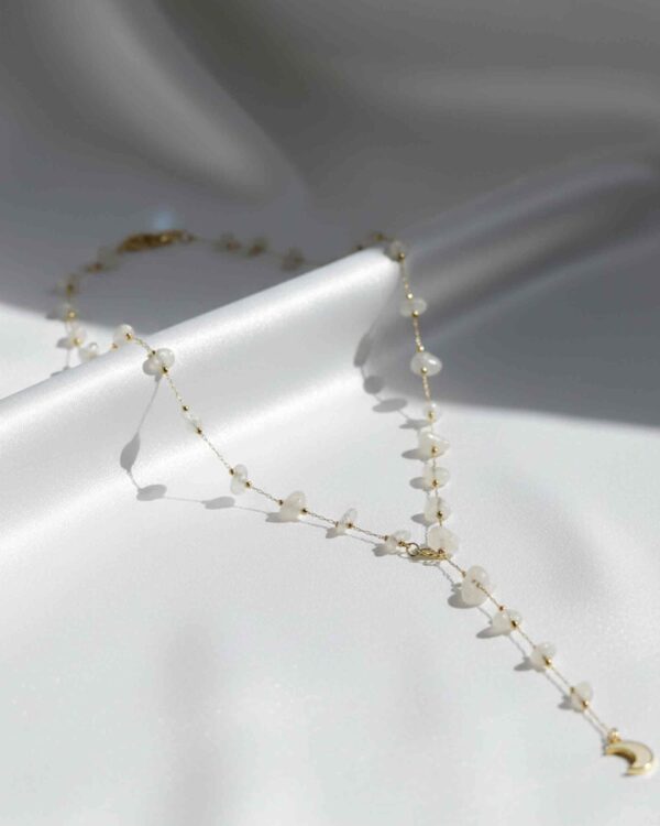 Jasper White Moon Necklace