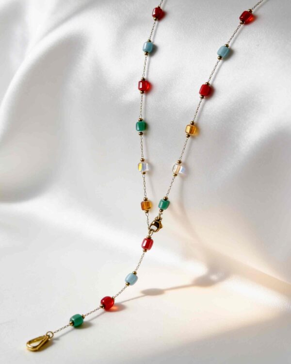 Jasper Candy Cube Necklace