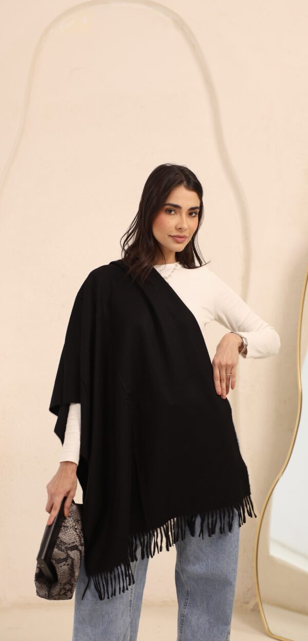 Luxurious Soft Wool Shawl-Black