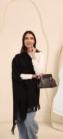 Luxurious Soft Wool Shawl-Black