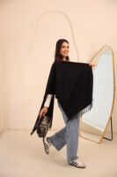 Luxurious Soft Wool Shawl-Black