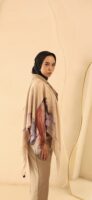 Aura Premium Silk Square Scarf-Blush Bloom