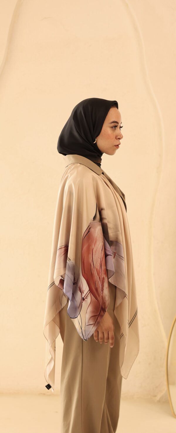 Aura Premium Silk Square Scarf-Blush Bloom