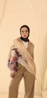 Aura Premium Silk Square Scarf-Blush Bloom