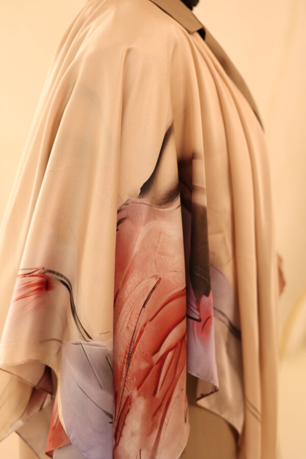 Aura Premium Silk Square Scarf-Blush Bloom