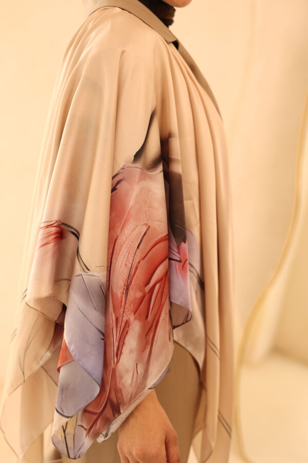 Aura Premium Silk Square Scarf-Blush Bloom
