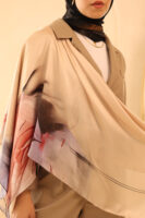 Aura Premium Silk Square Scarf-Blush Bloom