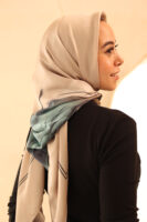 Aura Premium Silk Square Scarf-Sage Sand
