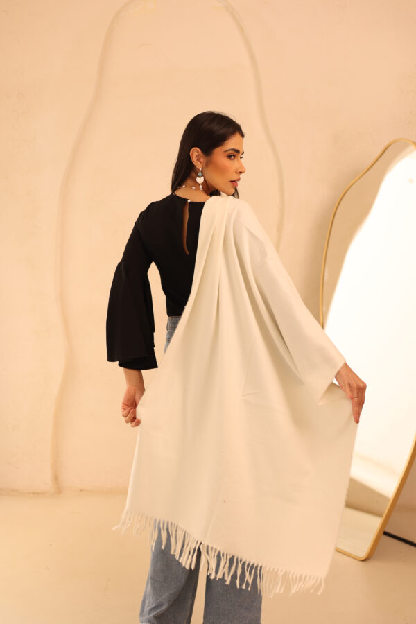 Luxurious Soft Wool Shawl-Off White