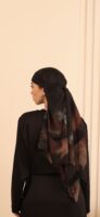 Aura Premium Silk Square Scarf-Velvet Noir