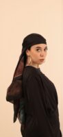 Aura Premium Silk Square Scarf-Velvet Noir