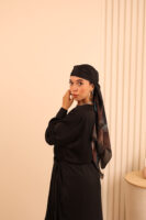 Aura Premium Silk Square Scarf-Velvet Noir