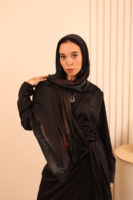 Aura Premium Silk Square Scarf – Crimson Noir