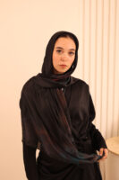 Aura Premium Silk Square Scarf – Crimson Noir