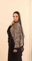 Arabian Nights Luxury Silk Scarf-Black/Camel