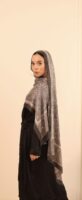 Arabian Nights Luxury Silk Scarf-Gray