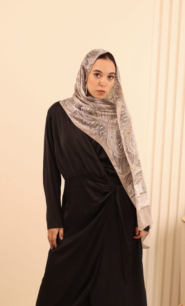 Arabian Nights Luxury Silk Scarf-Beige