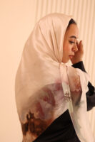 Aura Premium Silk Square Scarf-Blush Petal