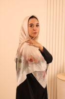 Aura Premium Silk Square Scarf-Blush Petal