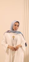 Aura Premium Silk Square Scarf-Sky Bloom