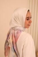 Aura Premium Silk Square Scarf-Rose Petal
