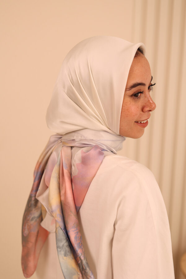 Aura Premium Silk Square Scarf-Rose Petal