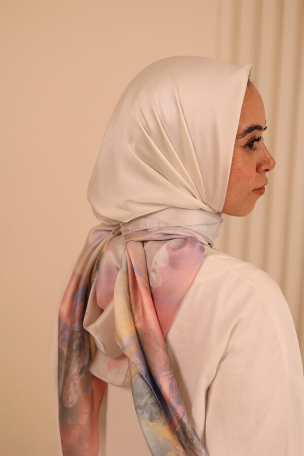 Aura Premium Silk Square Scarf-Rose Petal