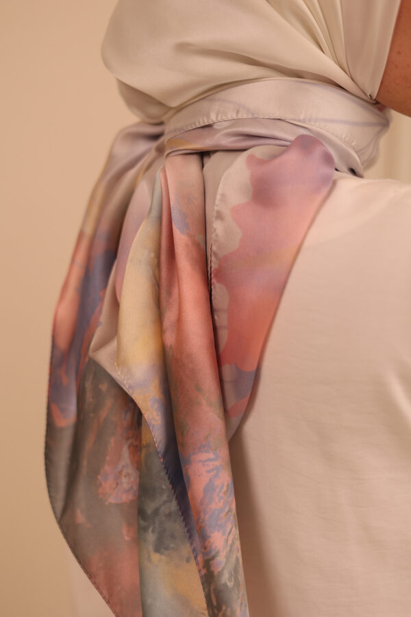 Aura Premium Silk Square Scarf-Rose Petal