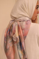 Aura Premium Silk Square Scarf-Rose Petal