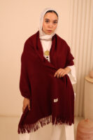 Luxurious Soft Wool Shawl-Bordo