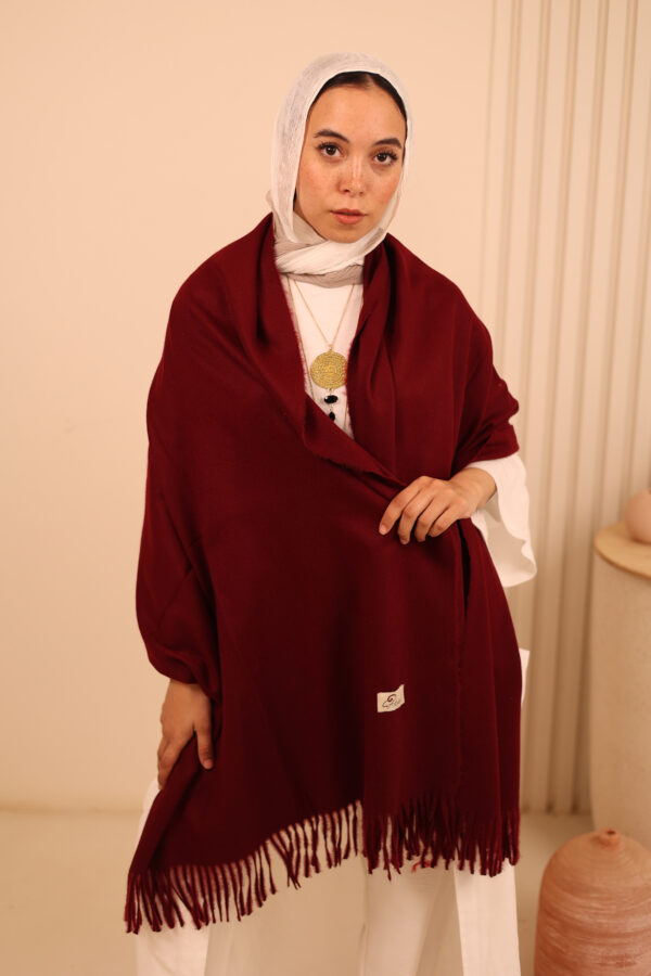 Luxurious Soft Wool Shawl-Bordo