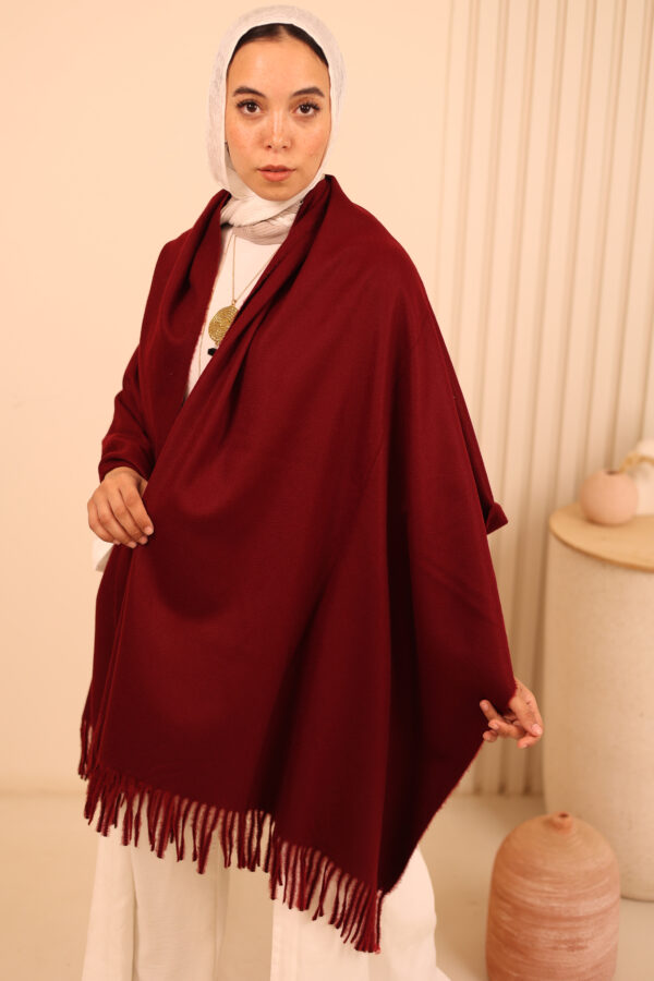 Luxurious Soft Wool Shawl-Bordo