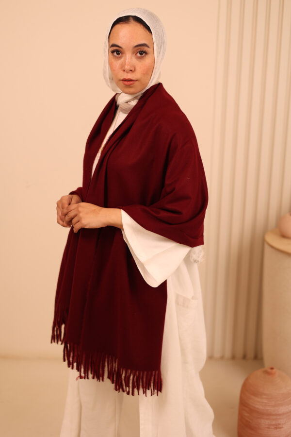 Luxurious Soft Wool Shawl-Bordo