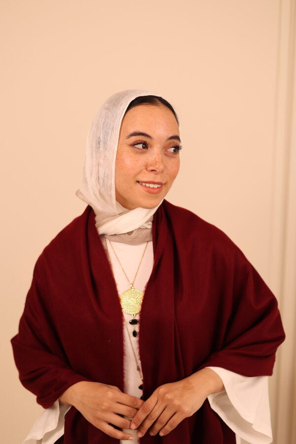 Luxurious Soft Wool Shawl-Bordo