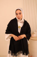 Luxurious Soft Wool Shawl-Black