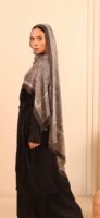 Arabian Nights Luxury Silk Scarf-Gray
