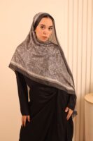Arabian Nights Luxury Silk Scarf-Gray