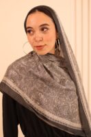 Arabian Nights Luxury Silk Scarf-Gray
