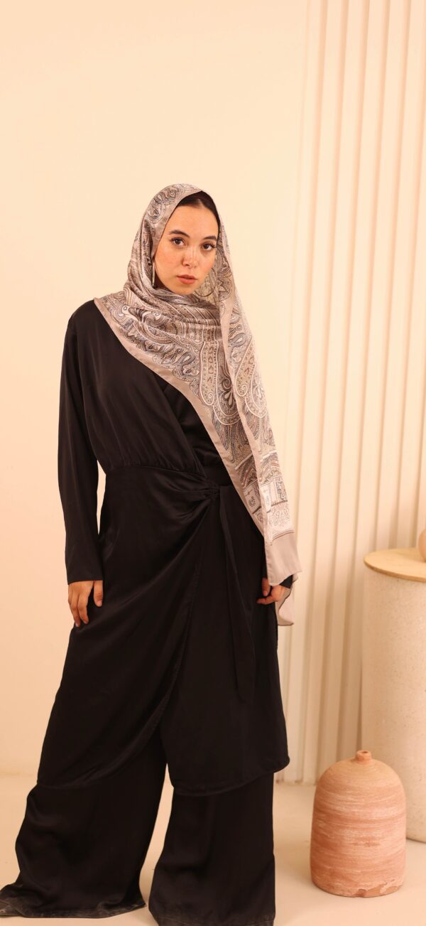 Arabian Nights Luxury Silk Scarf-Beige