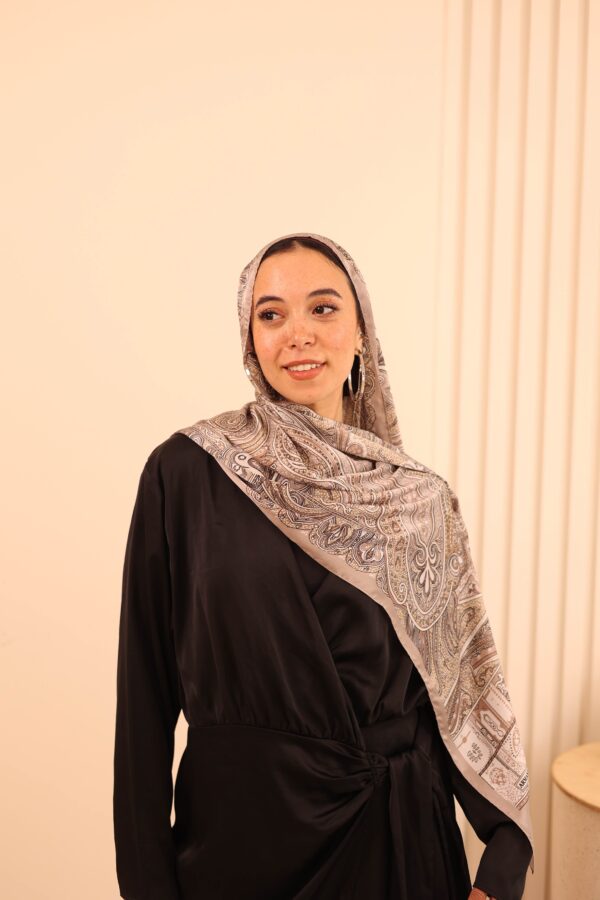 Arabian Nights Luxury Silk Scarf-Beige