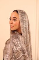 Arabian Nights Luxury Silk Scarf-Beige