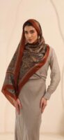Arabian Nights Luxury Silk Scarf-Bronze