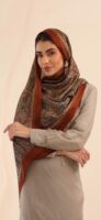 Arabian Nights Luxury Silk Scarf-Bronze