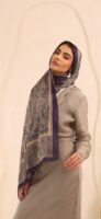 Arabian Nights Luxury Silk Scarf-Eggplant