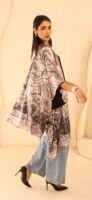 Almond Blossom soft wool shawl-Coffee