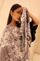 Almond Blossom soft wool shawl-Coffee