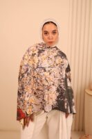 Almond Blossom soft wool shawl