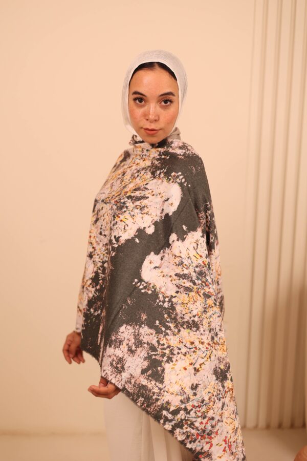 Almond Blossom soft wool shawl