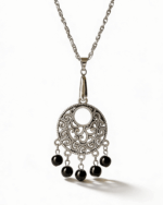 Jasper Silver Stainless Steel Necklace