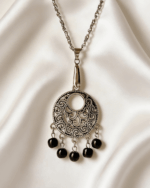 Jasper Silver Stainless Steel Necklace
